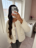 Cardigan à boutons - Blanc