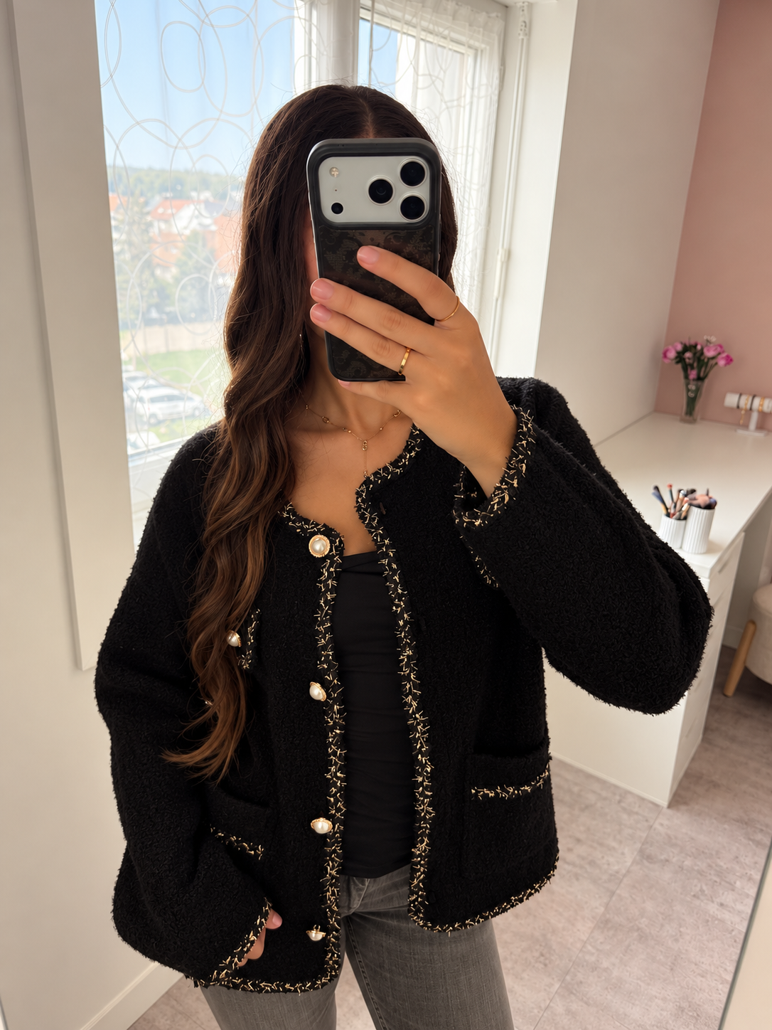 Cardigan à boutons - Noir